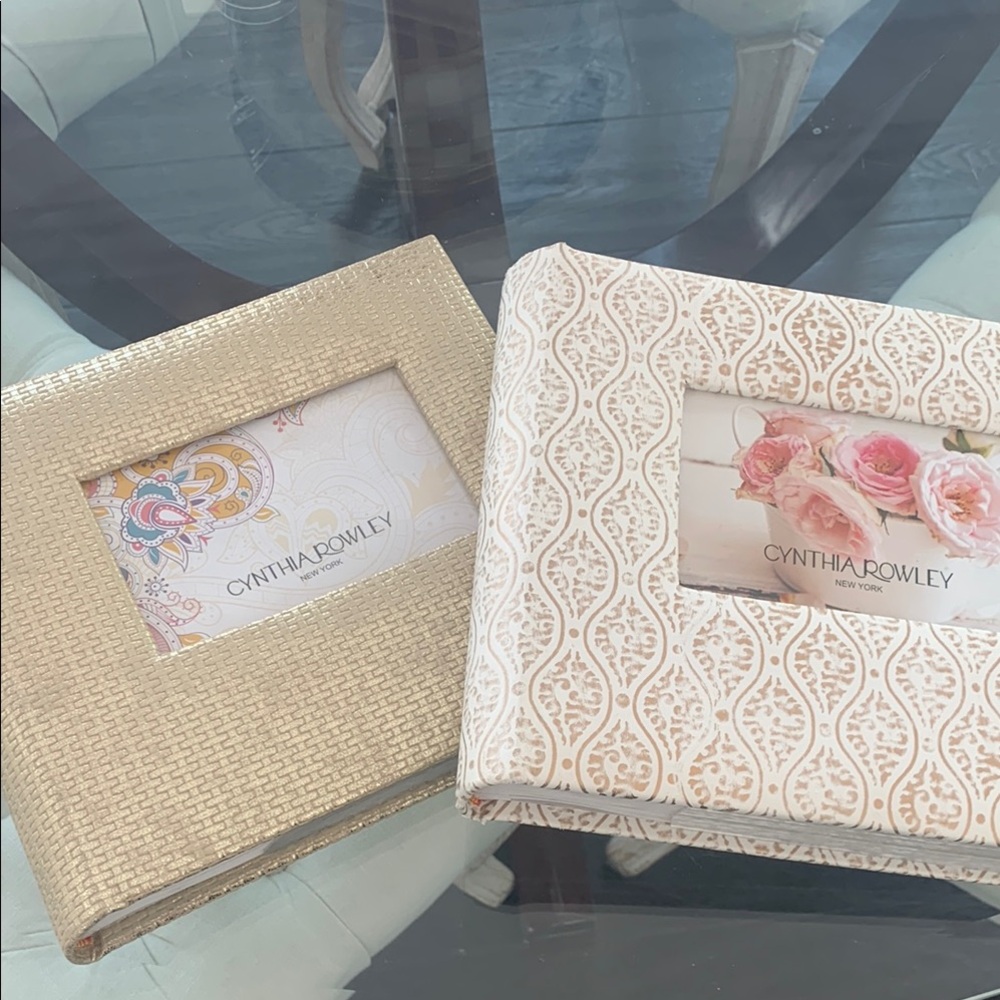 Cynthia Rowley Gold and Cream Photo Albums